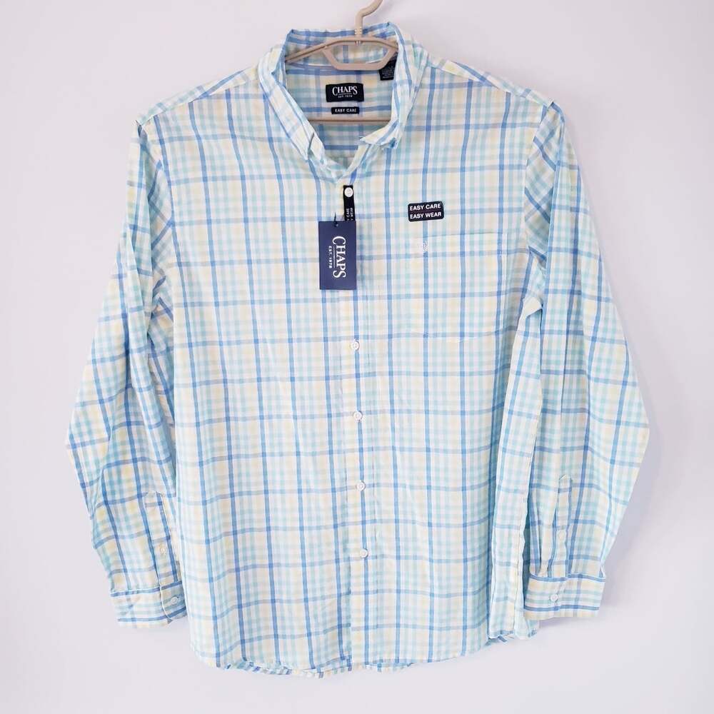 Chaps Men's Checked Shirt  Long Sleeve Button Down  Multicolor Size XL - NWT